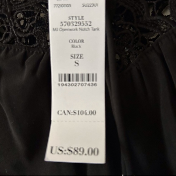 NWT WHBM Openwork Notch Tank - Picture 12 of 12